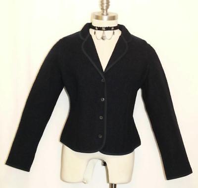 BOILED WOOL Jacket Sweater Coat SHORT SLEEVES German Women WARM Winter B38″ 8 S
