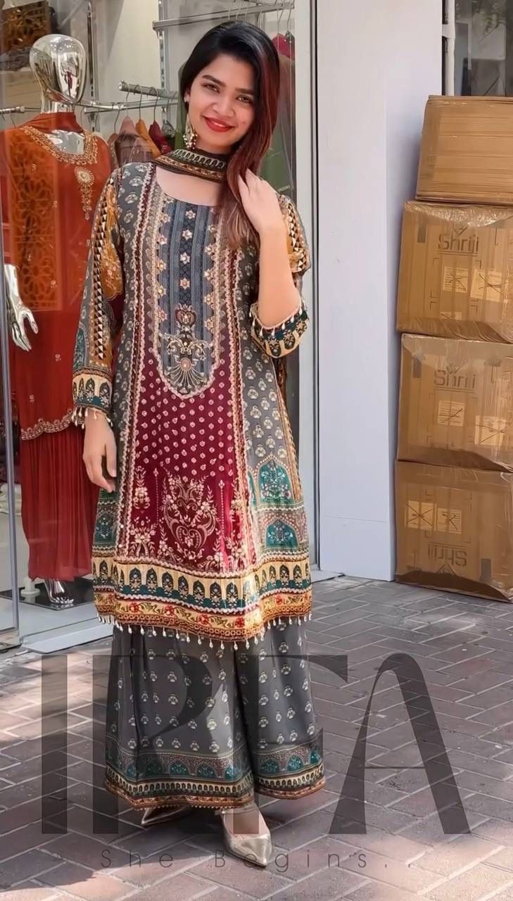 Sharara Plazoo Suit Party Wear Pakistani Wedding Salwar Kameez palazoo suit eid
