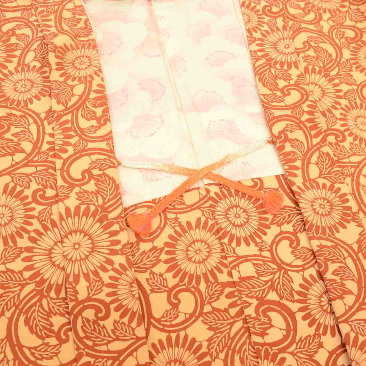 Vintage Japanese Kimono | Haori Jacket | Brown Silk | Floral Arabesque | uu2443b