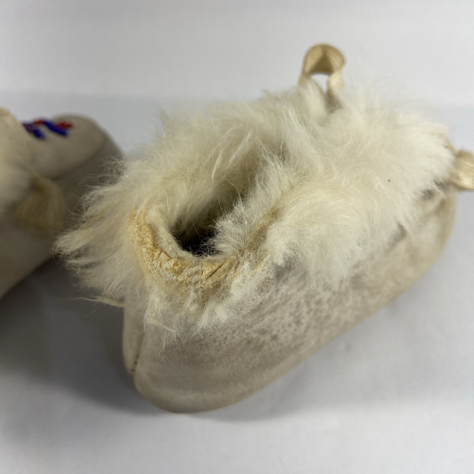 SMALL Beaded Buckskin moccasins 5” In Length