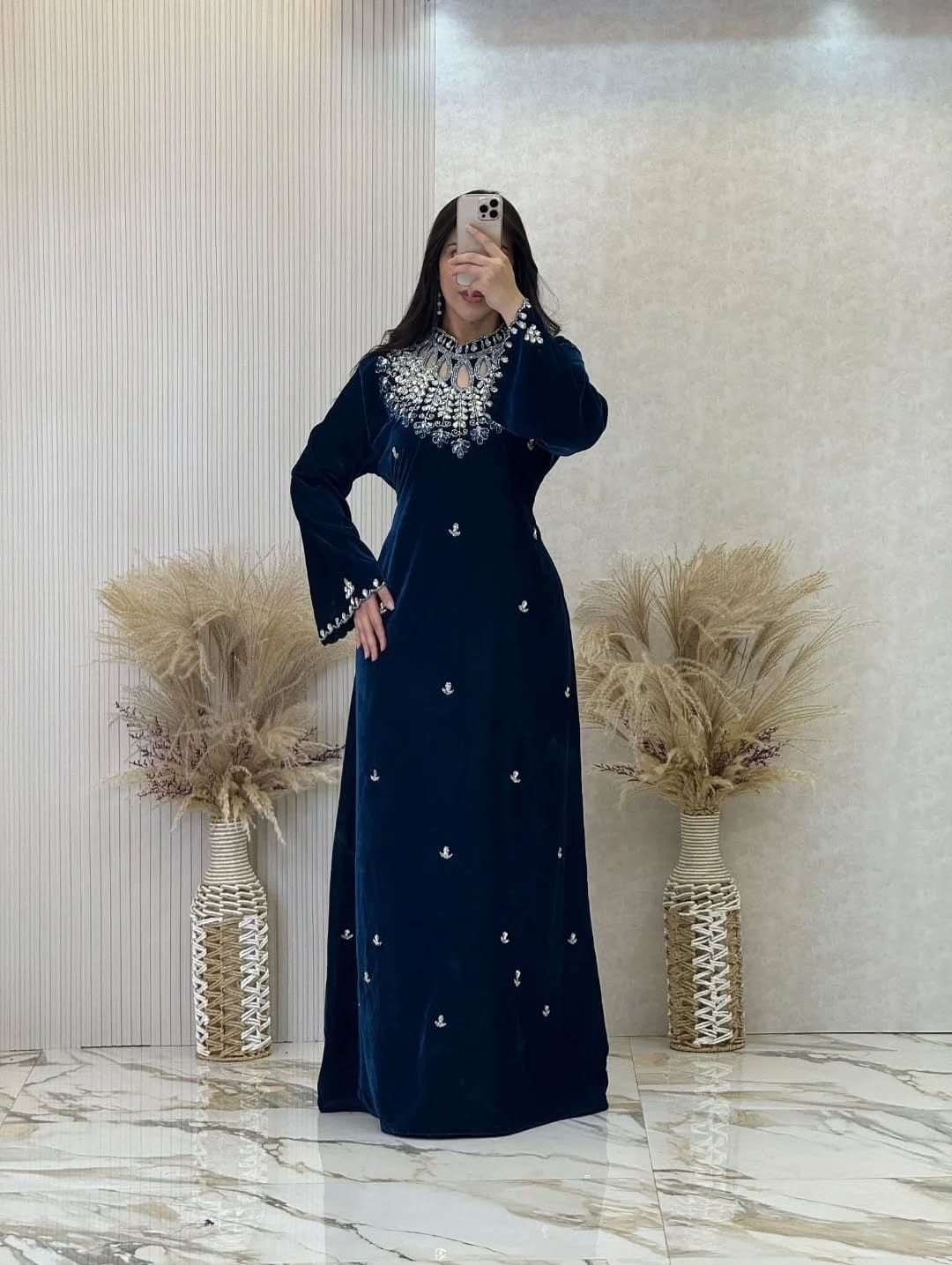 Dubai Kaftan Abaya Jalabiya Abaya Farasha lONG Embroidery islamic clothing