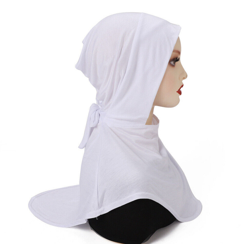 Muslim Middle Eastern Solid Color Bandage Elastic Base Hat Scarf Nikab Cap Hat