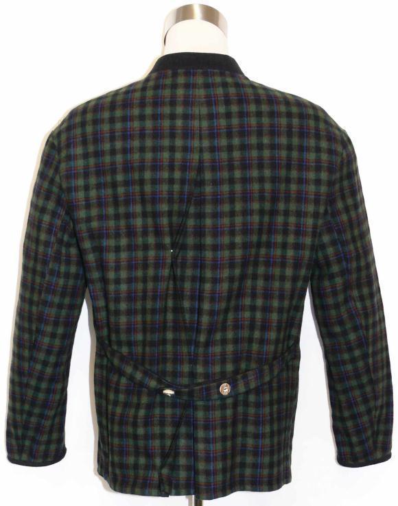 WOOL Plaid AUSTRIA Sport JACKET Over Coat LONG SLEEVES Men LODENFREY c46″ L