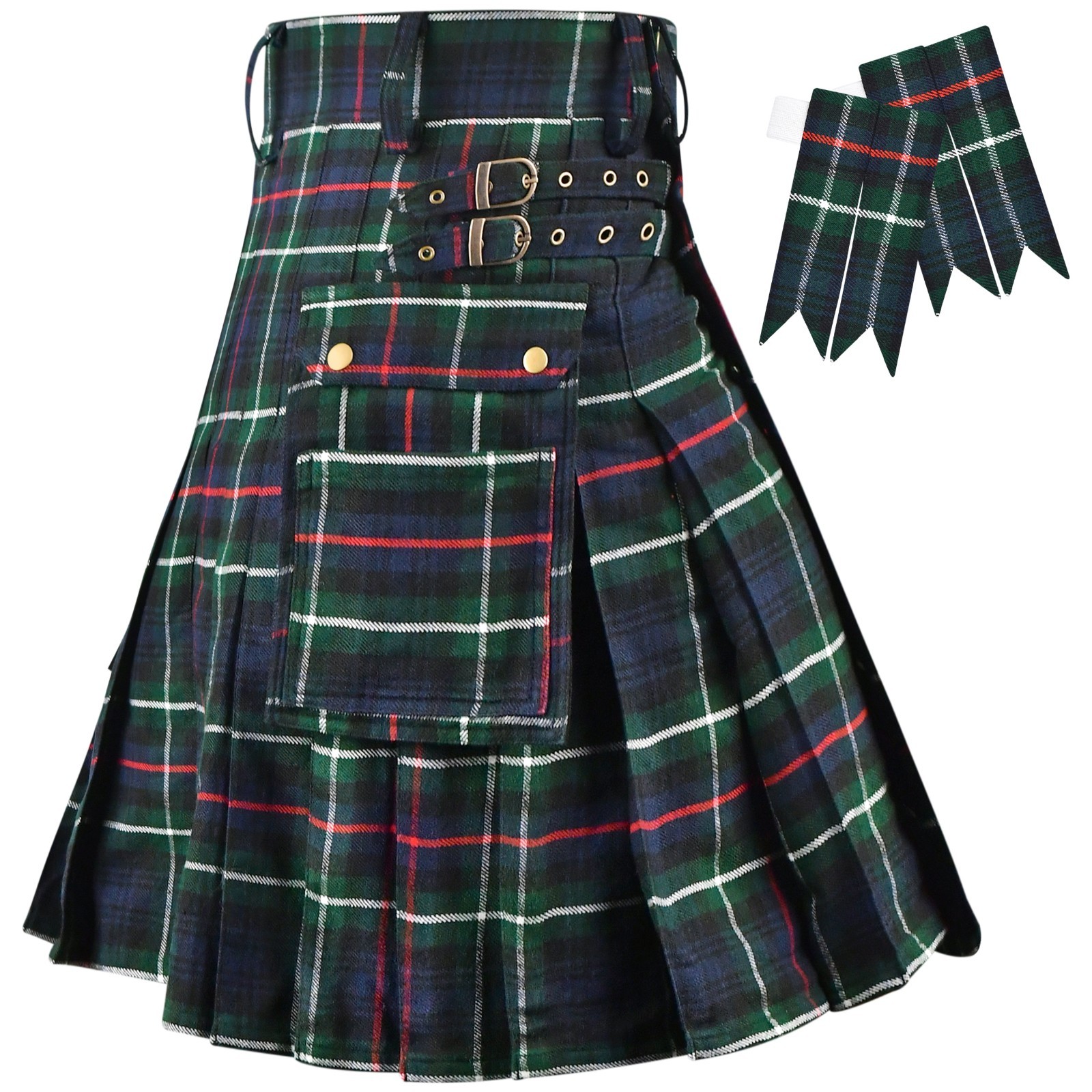 Tartan Utility Kilt for Men I16oz Scottish Tartan Kilts 5 Yards Premium Acrylic