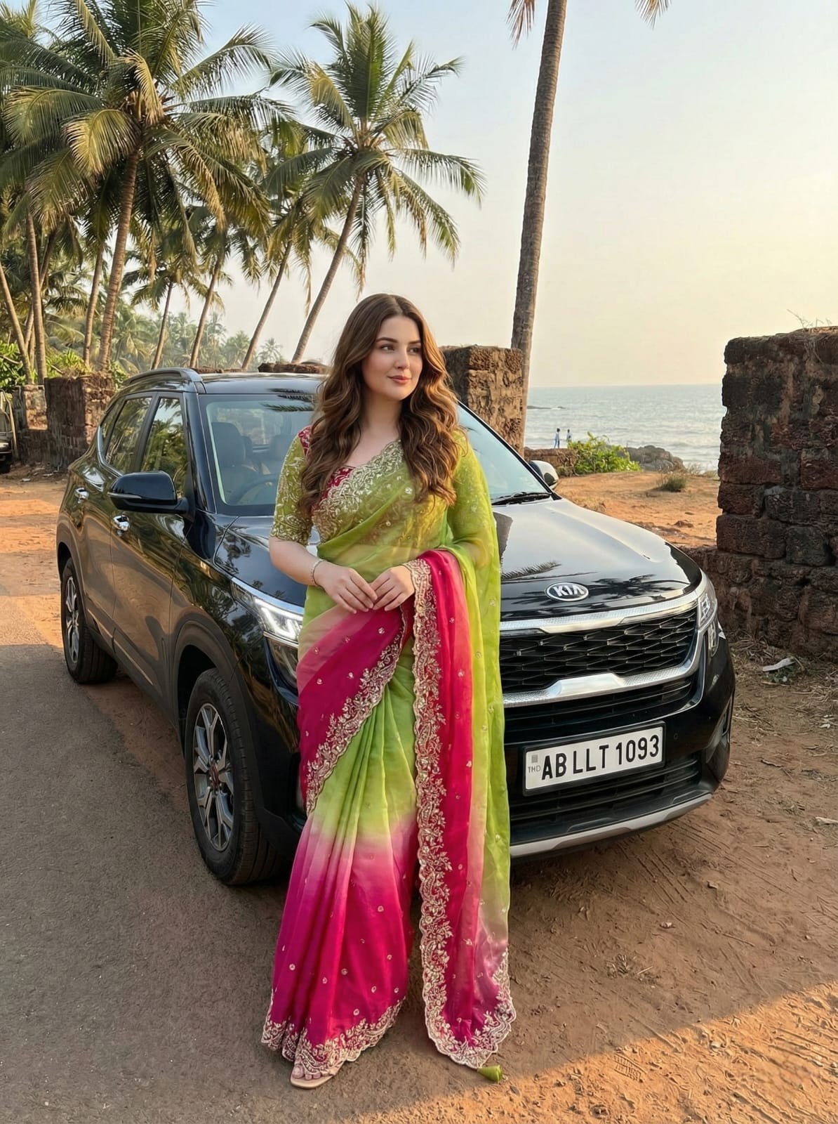 Ready to Wear Fendy Satin Saree with Heavy Sequin Embroidery | Designer Border &