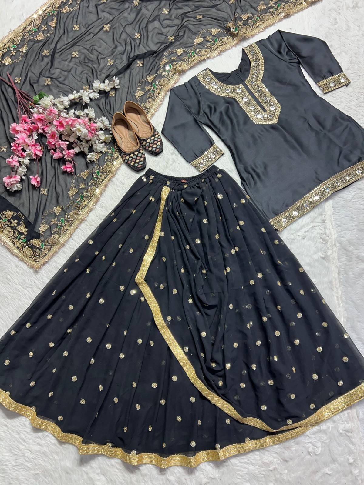 DRESS BOLLYWOOD SUIT PAKISTANI INDIAN WEDDING DHOTI TOP SALWAR KAMEEZ PARTY WEAR