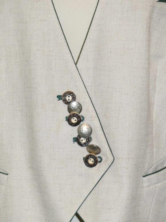COTTON JACKET Coat German Fitted Swing Skirt 44 14 L B44″