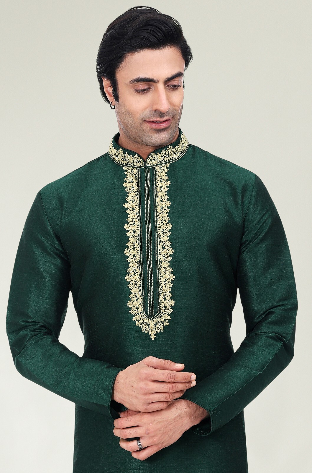 Mens Traditional Designer Wedding Bollywood Party Wear Kurta Payjama Dress India