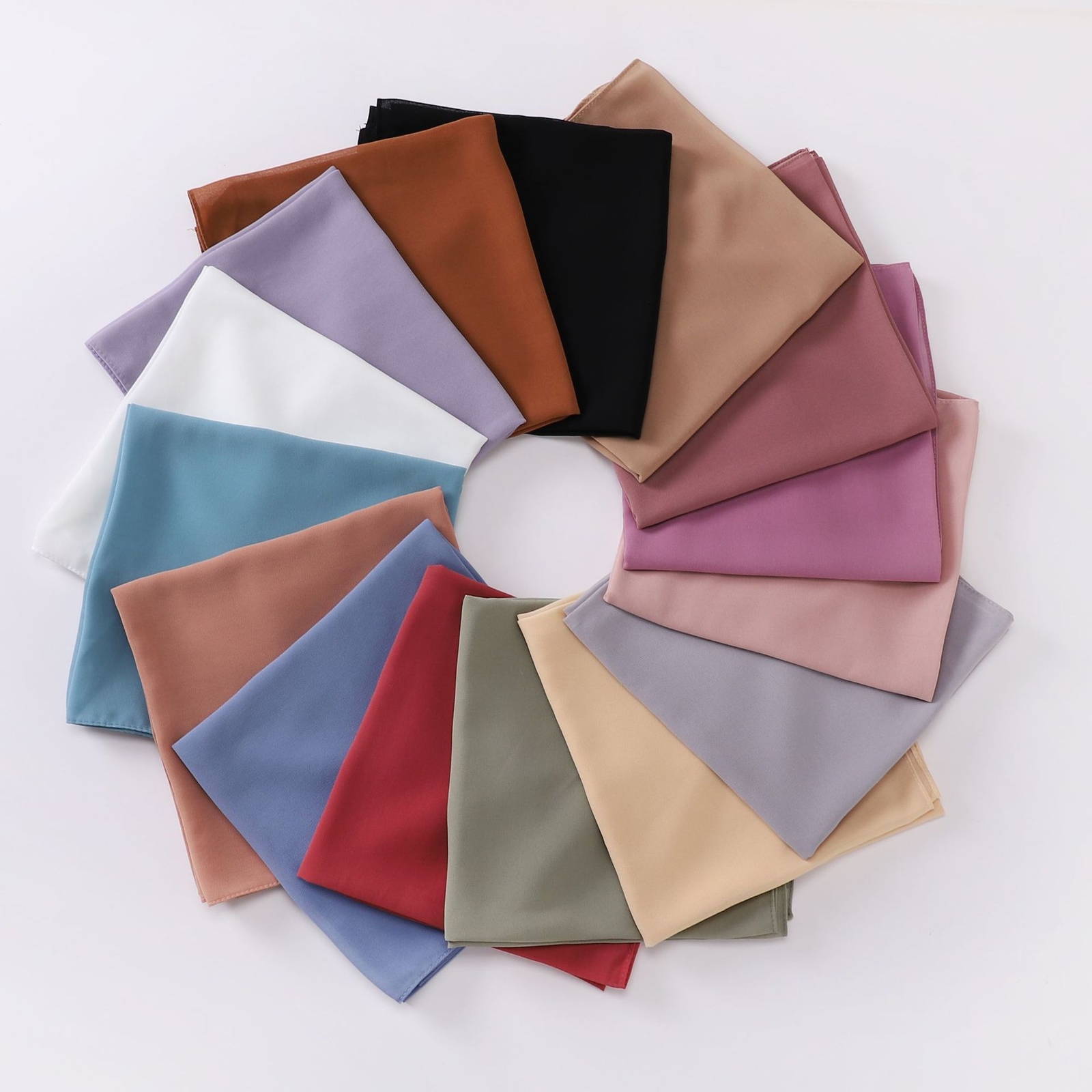 Islamic Square Scarf Women Solid Hijab Muslim Lightweight Scarves Arab Khimar