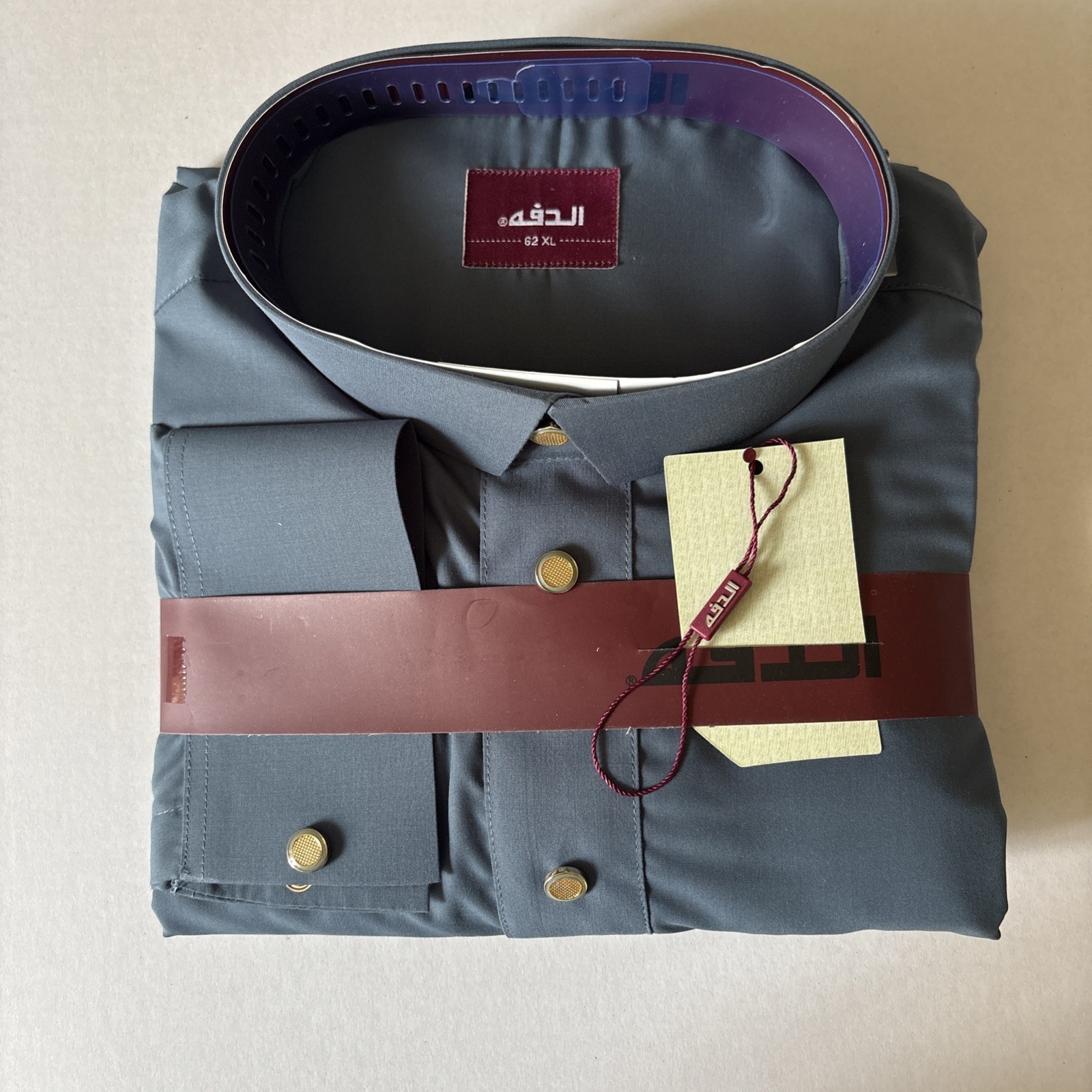 MEN Size 62XL DAFFAH High Quality ALL SEASON Thobe CUFF SLEEVE SHIRT COLAR