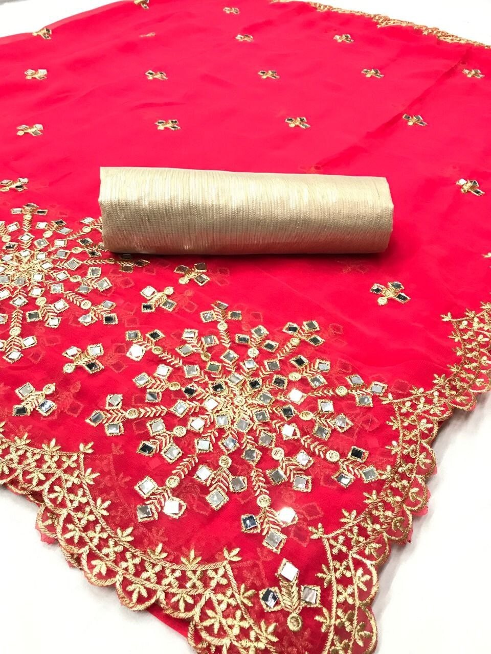 Skyview Fashion Pink Georgette Saree Blouse – Stitch up to XL (42in) – Perfect