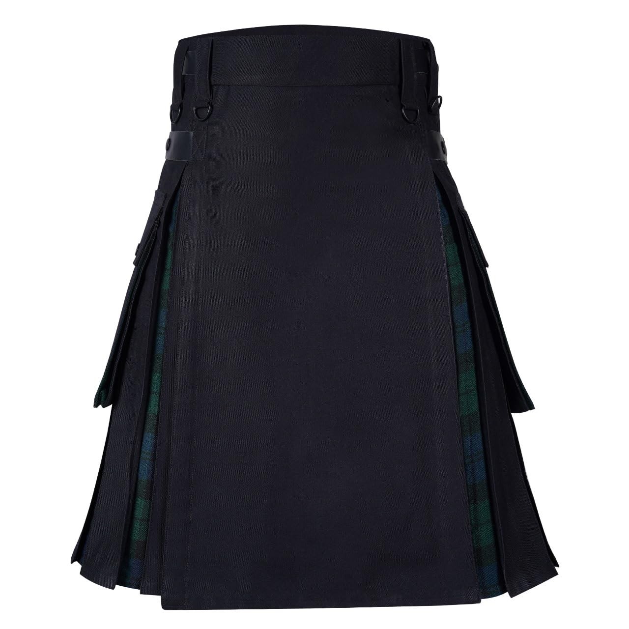 INTENSIFY TRADERS – Modern Hybrid Cotton & Tartan Kilts for Men (Blackwatch, 38)