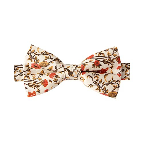 Boy’s Cotton Floral Print Pre-tied Bow Ties Medium 43-sienna