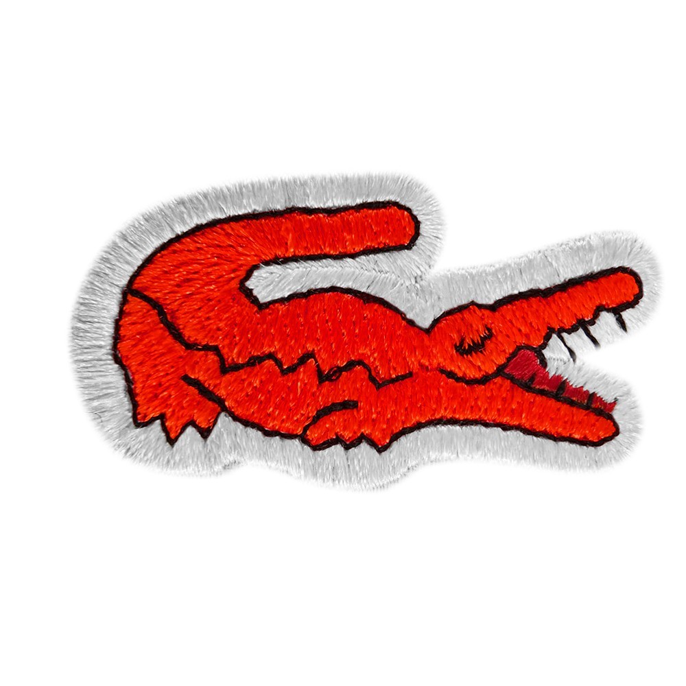 Lacoste Crocodile Embroidered Patch Set Iron-On Sew-On Alligator Logo Applique