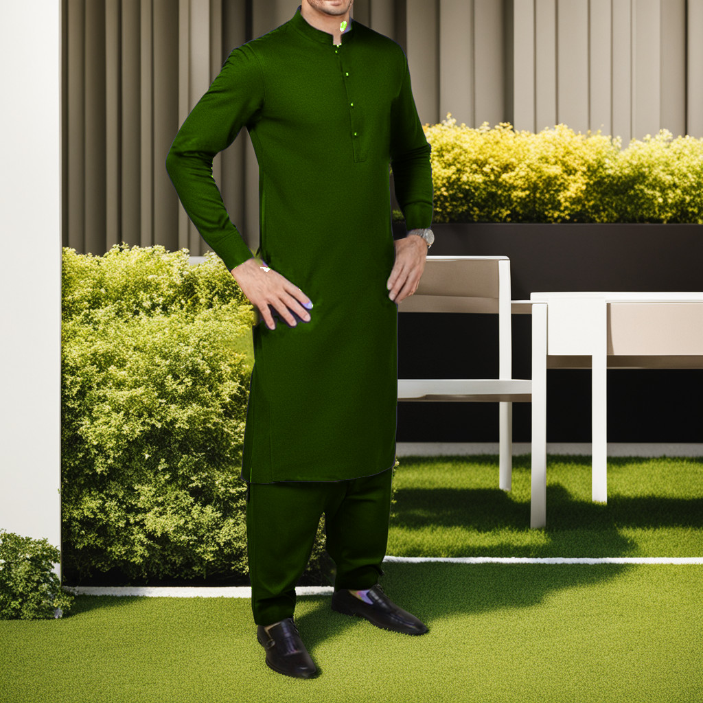Plain Wash n Wear Kurta Shalwar Suit for Men
