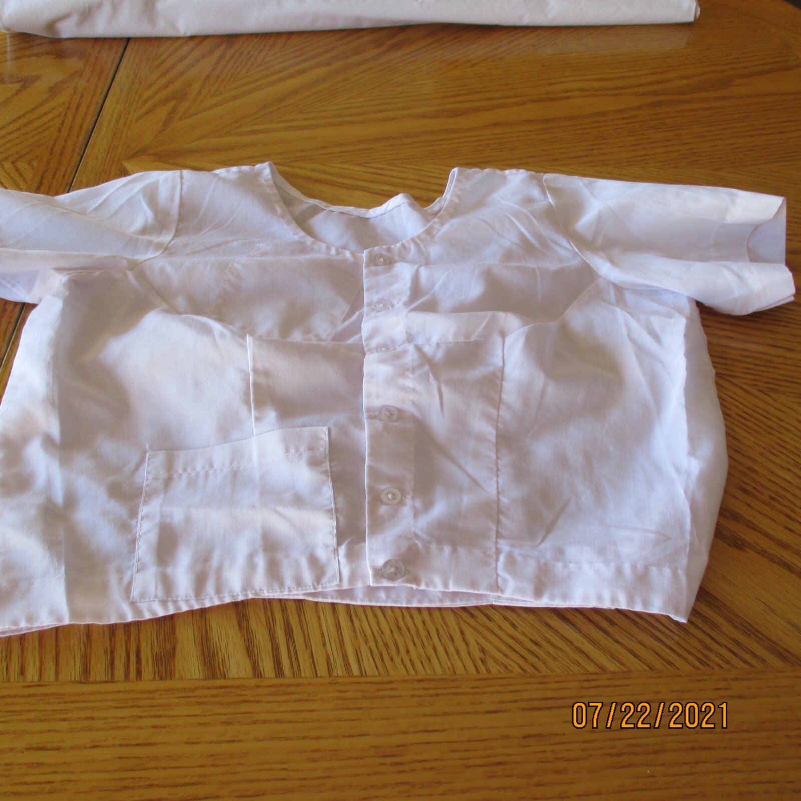 White Choli Cotton Blend BLOUSE For SARI Skirt Lengha TOP with 2 POCKETS 36″ M