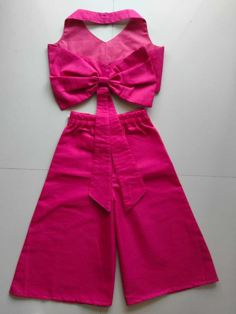 Kid’s & Girl’s Full Stitched Party Pour Khadi Cotton Top With Palazzo Set BB-AK