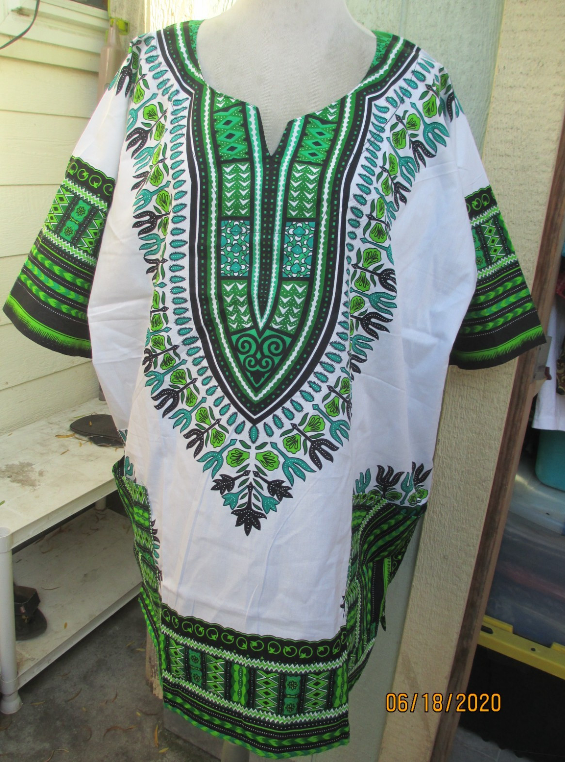 African Shirt Dashiki Print Men Women Succunct Hippie Top Blouse 2XL