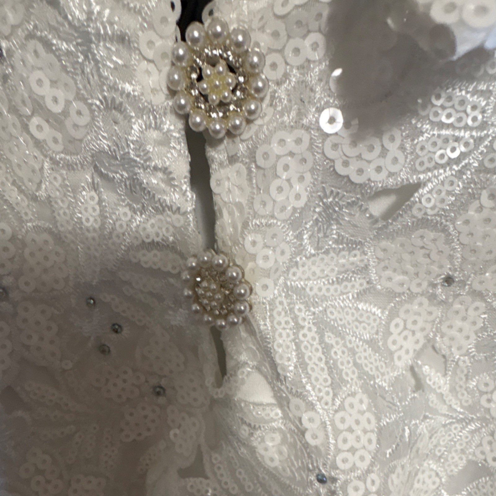 Brianna Cannon White Sequin Lace Kurta Small/Medium Women’s Kurtas/Kurti