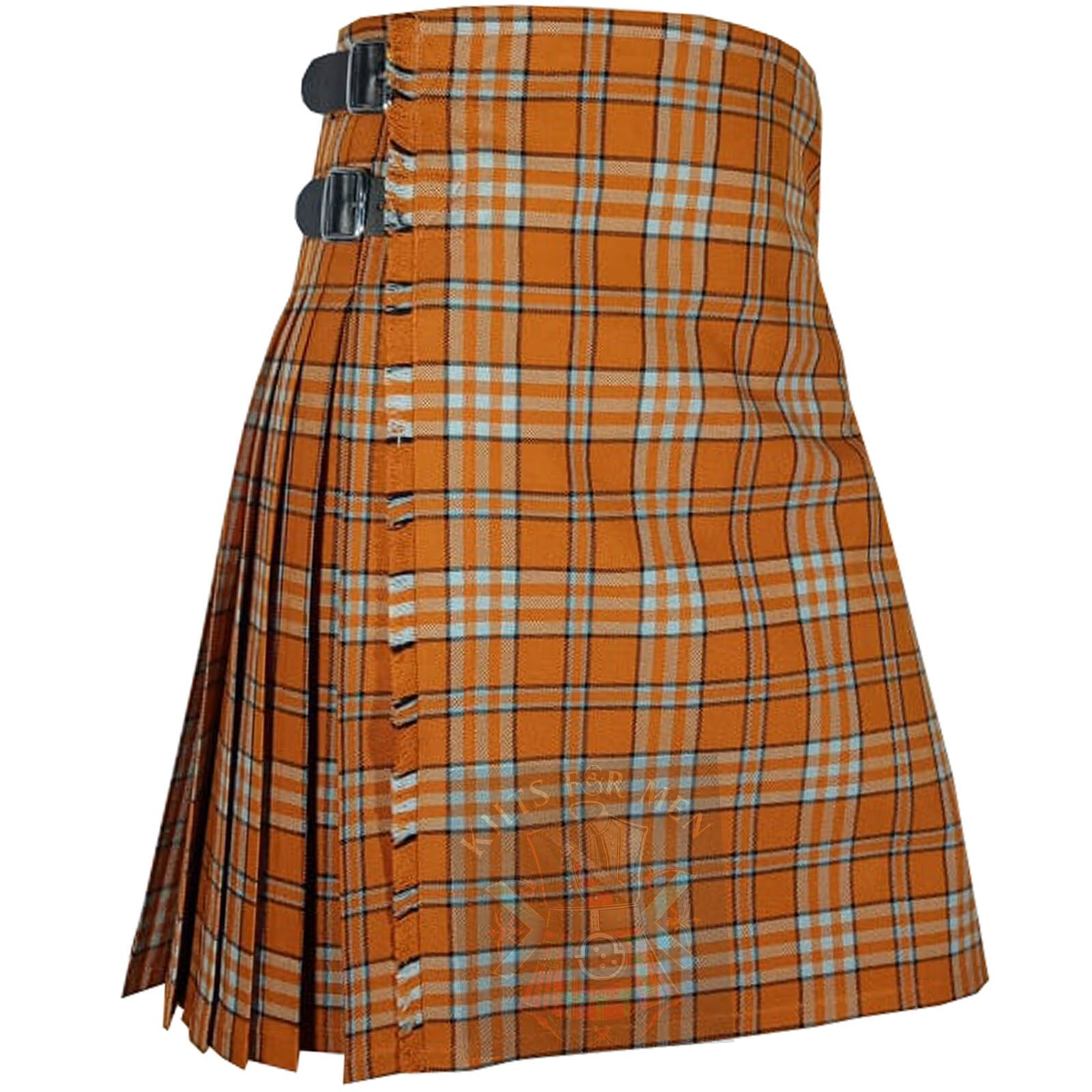 Tennessee Volunteer Orange Tartan Kilt Traditional Highlander Custom Made Kilt