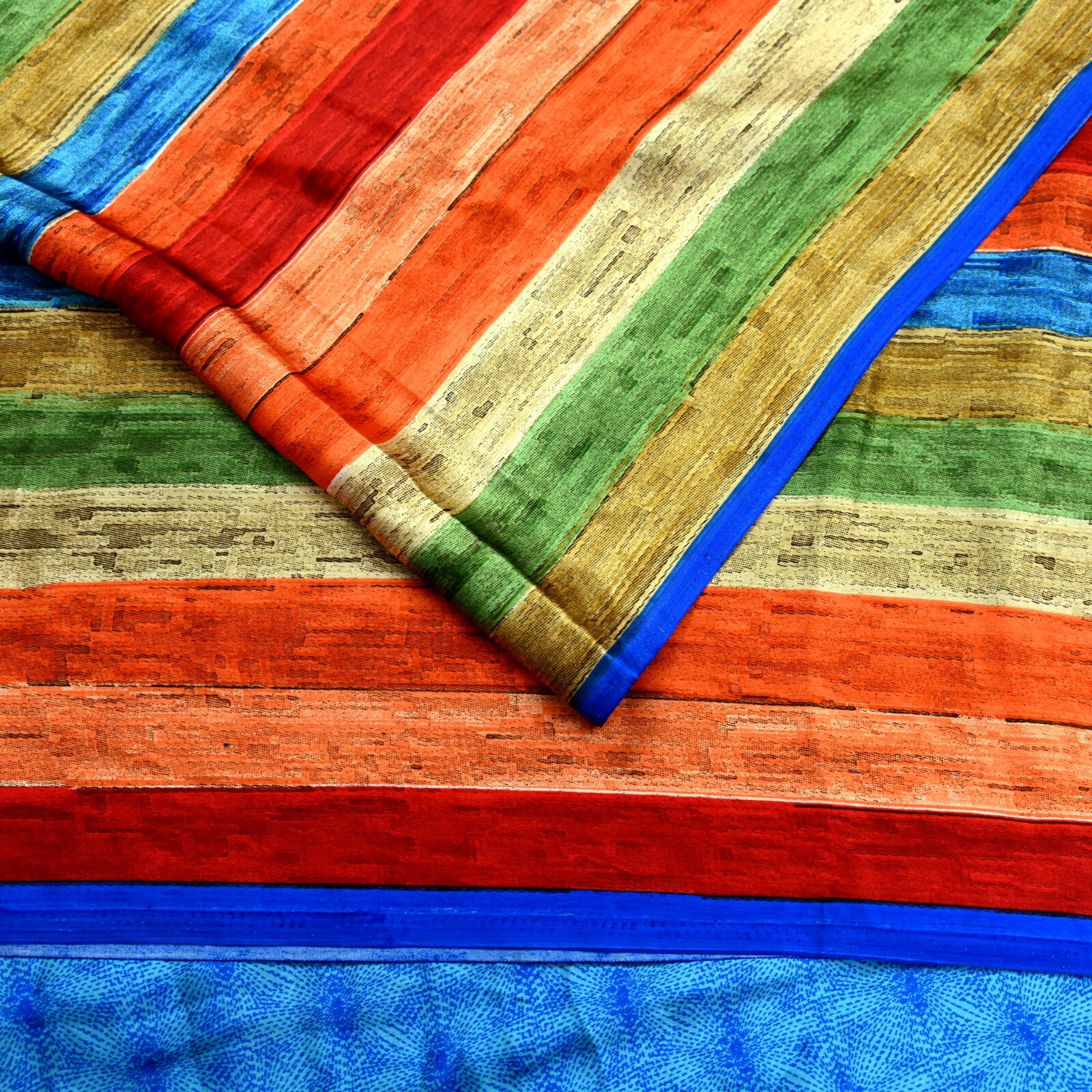 Vintage Saree Multi Satin Printed Sari 5yd Sewing Soft Craft Fabric Dress Making