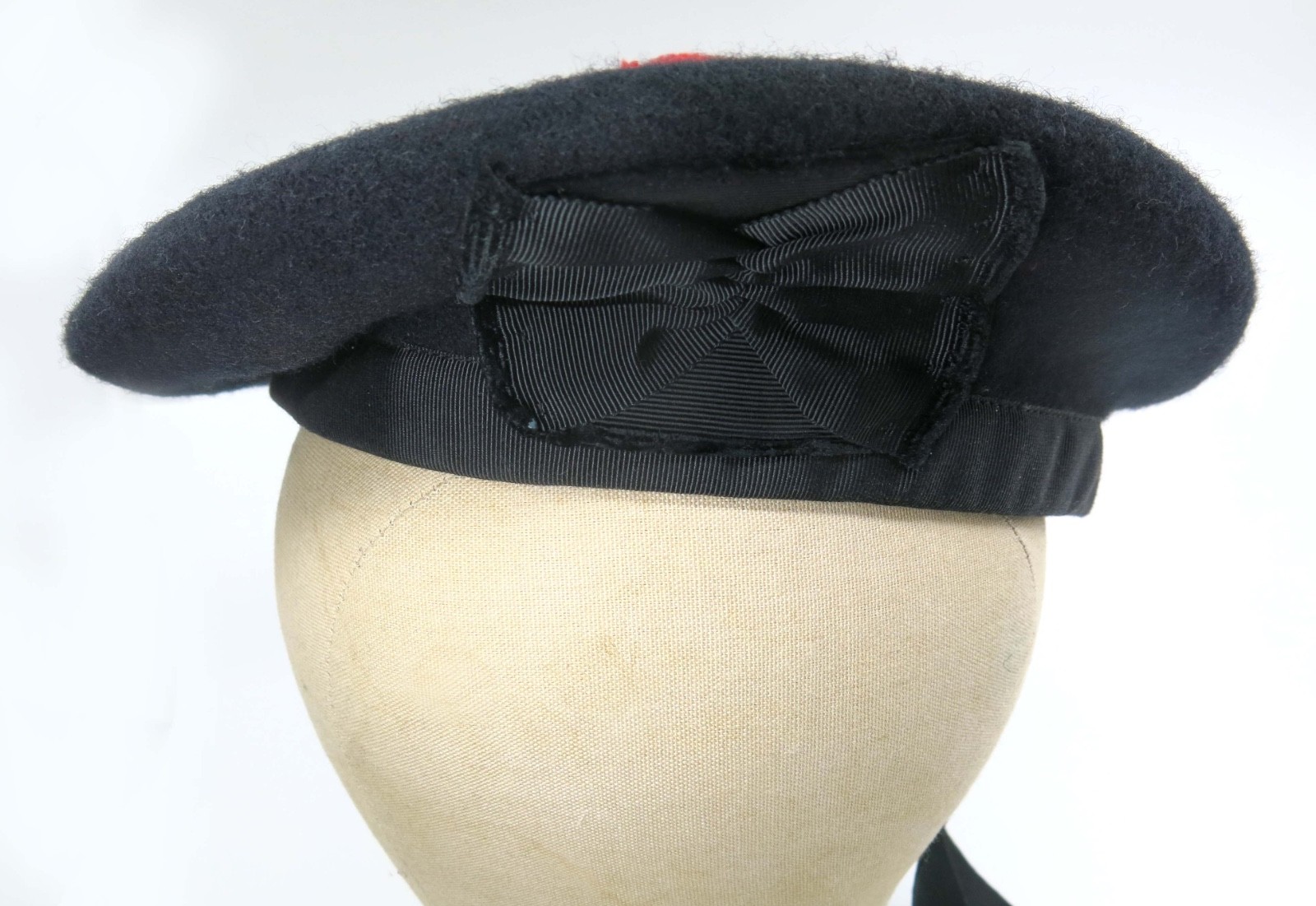 NWT BALMORAL SCOTTISH BLACK 100% WOOL HAT CAP / Highland Balmoral Hat