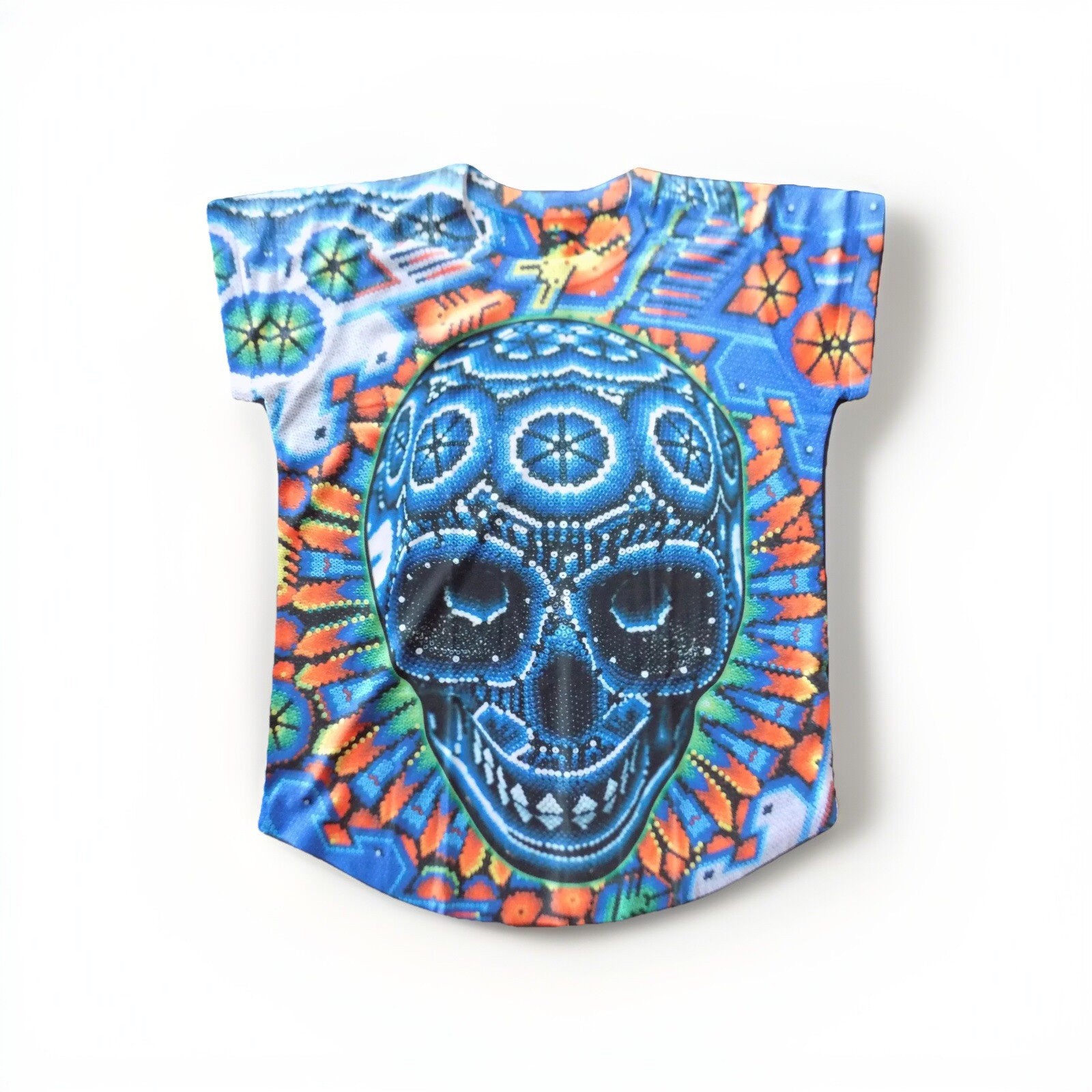 Womens Mexican Skull T-Shirt Medium Large XL Short Sleeve Bohemian Graphic Tee