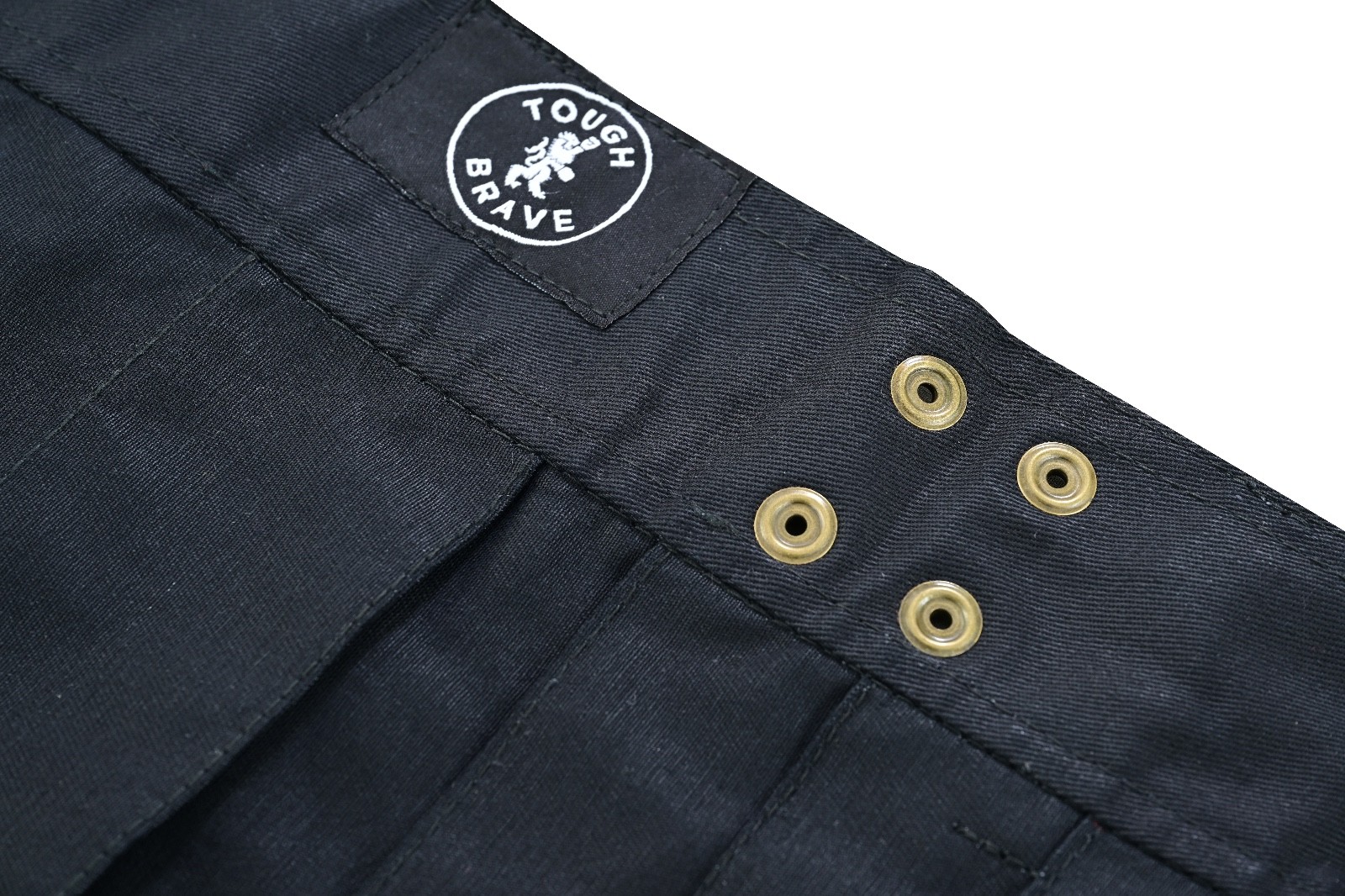 Black Men Utility Kilt Buckle Straps & Cargo Pocket With Skin Leather Sporran