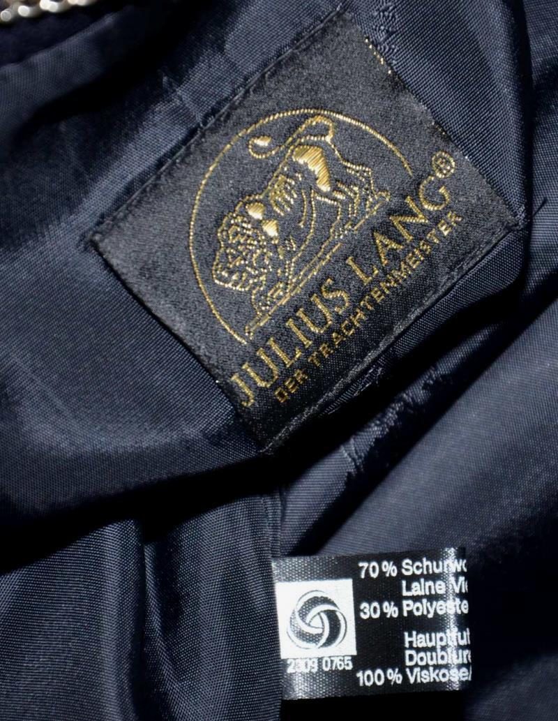 JULIUS LANG ~ BLUE Boiled WOOL German Hunting WINTER Sport Dress JACKET 42 16 L