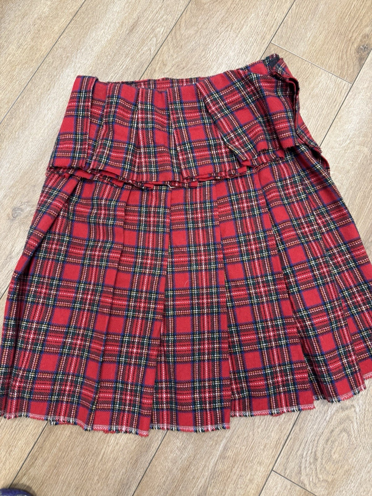 Wolfstone Kilt Company 100% Wool Scottish Classic Red Tartan Plaid Sz S 30″