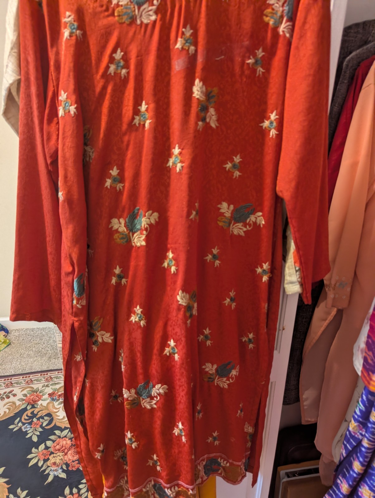 Pakistani 8 Suits Dresses Beautiful Long Kurta Shalwaar Dupatta Sz 44 .