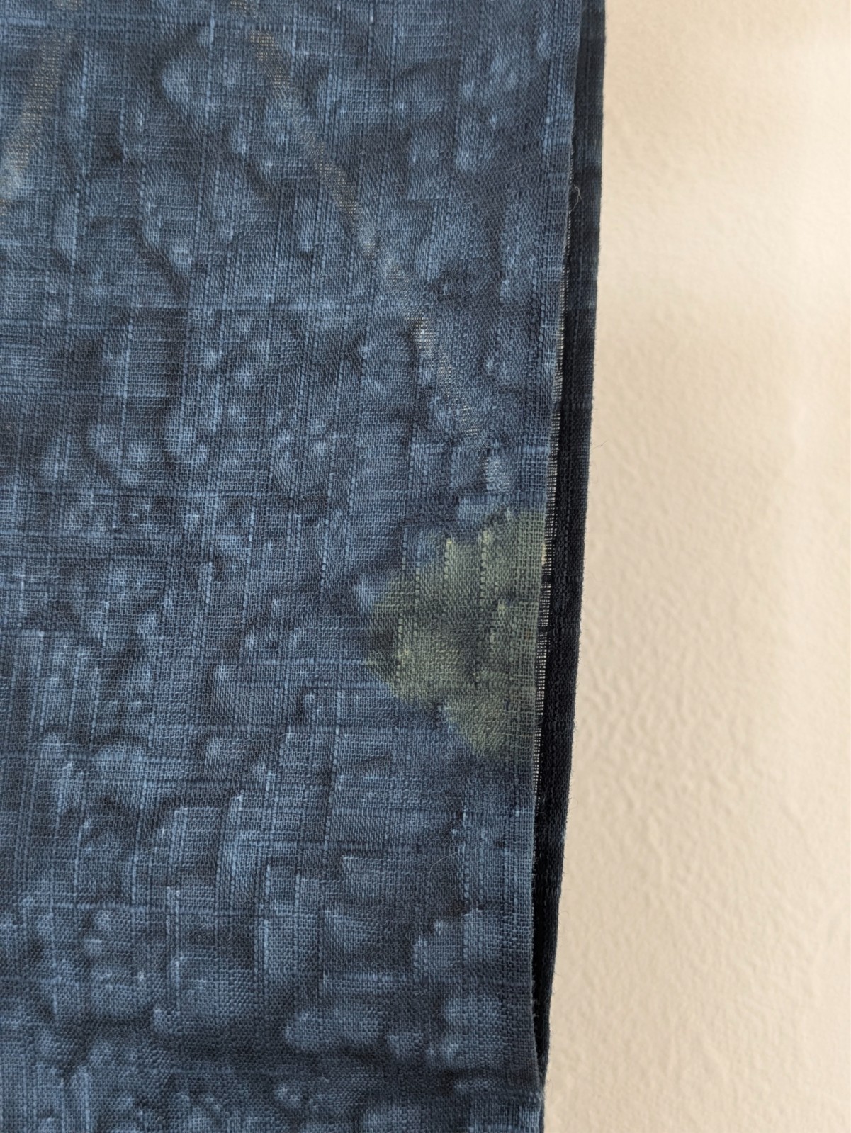 Japanese Kimono Cotton Yukata Navy Blue Colored Leaves Junko Koshino Summer Wear