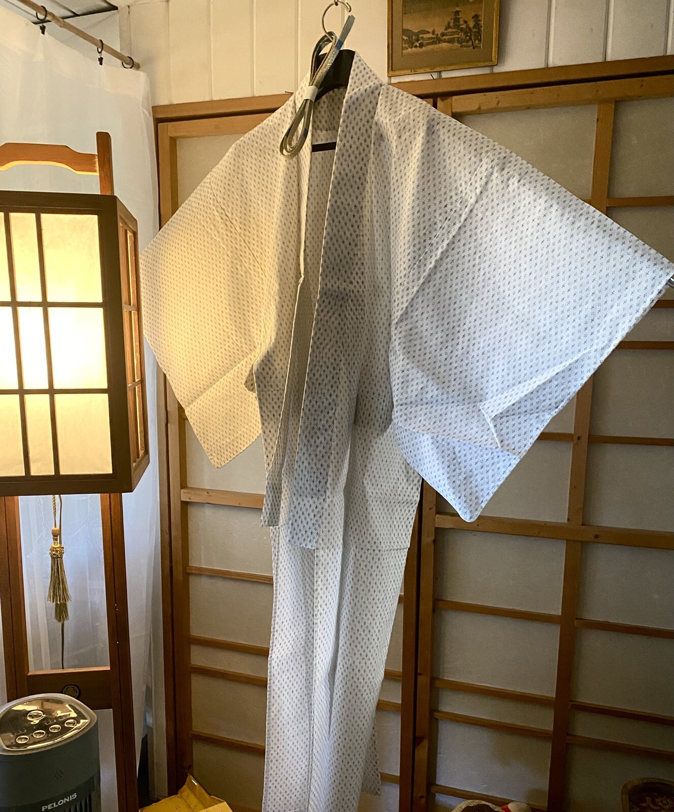 Men’s Yukata kimono. Vintage-Custom Made At Kimono Shop In Japan Cotton Used