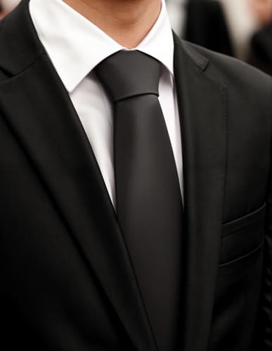 Men Neckties 3 Pack,Solid Color Neckties One Size 3pack-black/Green/Red7635