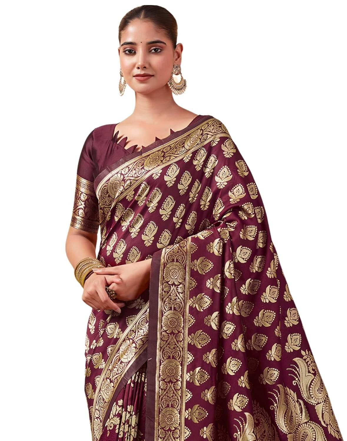 Banarasi Silk Saree Soft Kanjivaram Style Saree For Wedding With Blouse Piece
