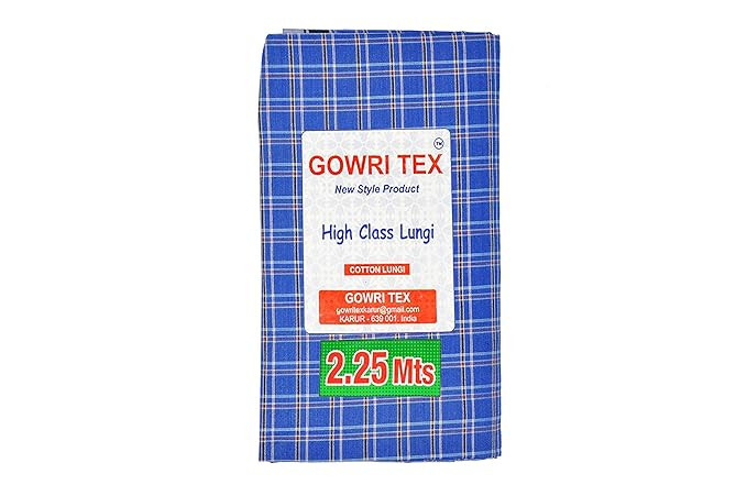 : Cotton Stitched Lungi (Ready to Wear) – 2.25 Meter, Pack of 1 | Free Shipping
