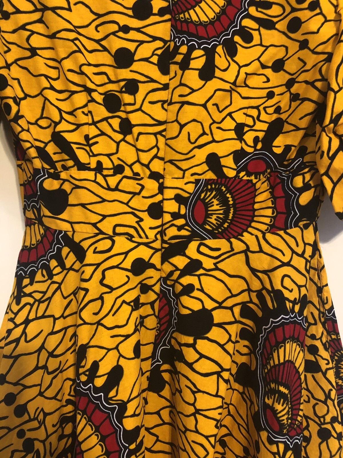 OFUURE African Print Dress w/ Ruffle Sleeves/ Beautiful Size S