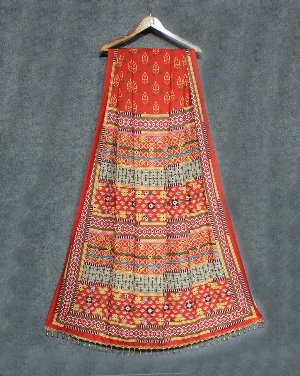 Navaratri Special Silk Lehenga Choli & Dupatta In Digital Print By Aadat Export