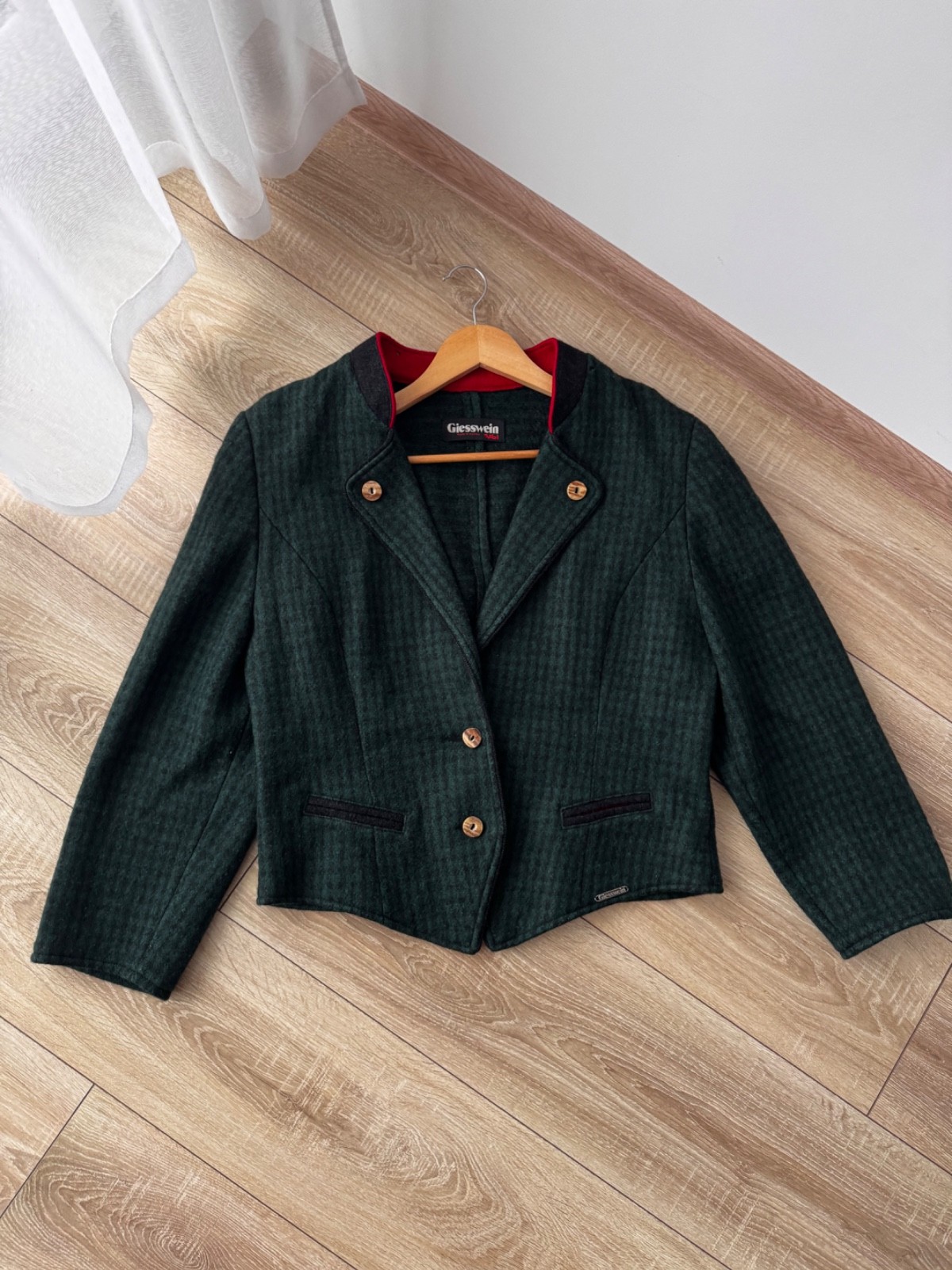 Vintage Giesswein Austrian Dirndl Trachten Original Oktoberfest Green Blazer