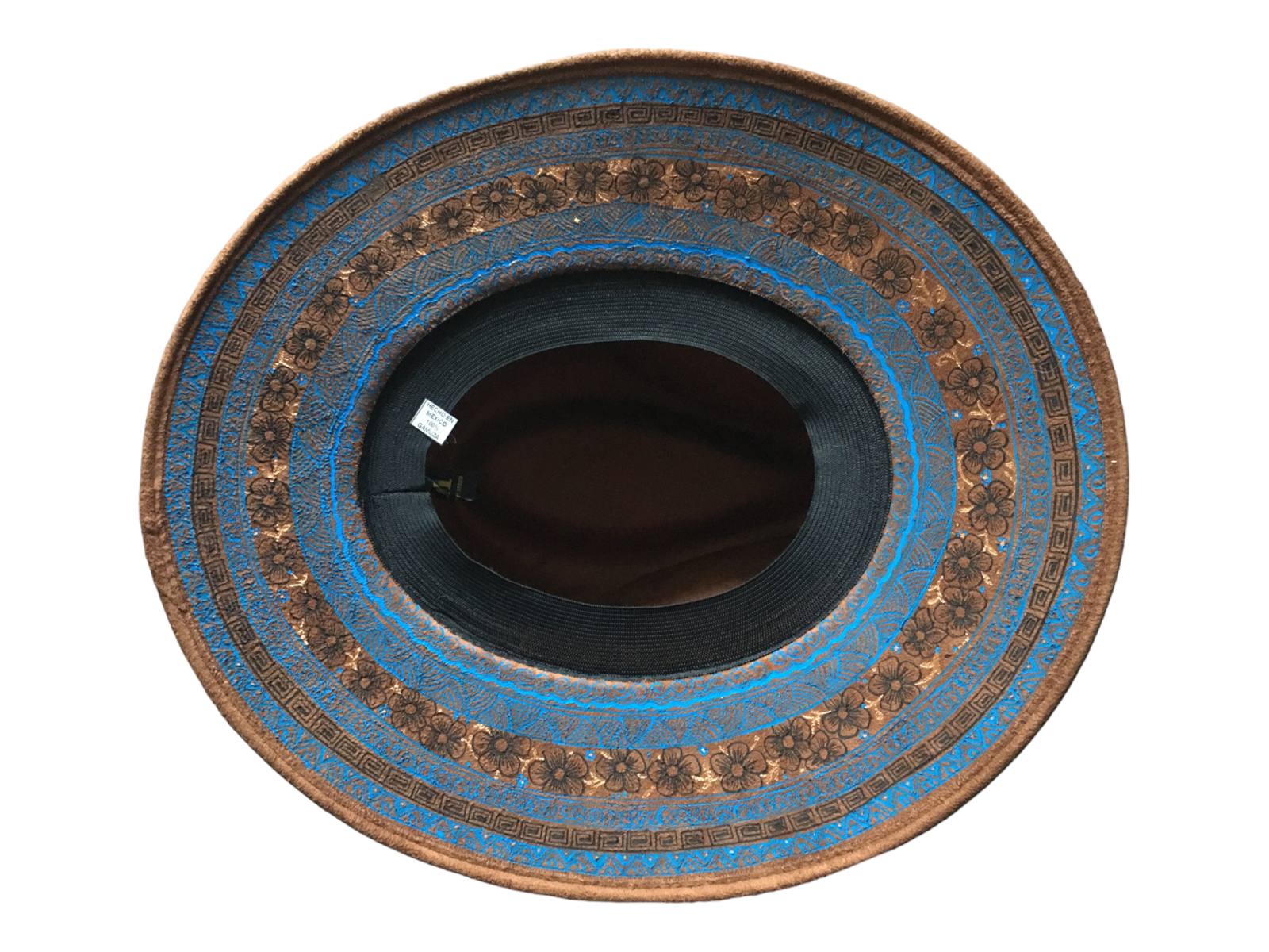 Handmade Mexican Mexican Sombrero Hat – Hand Painted Faux Suede – Artesanal