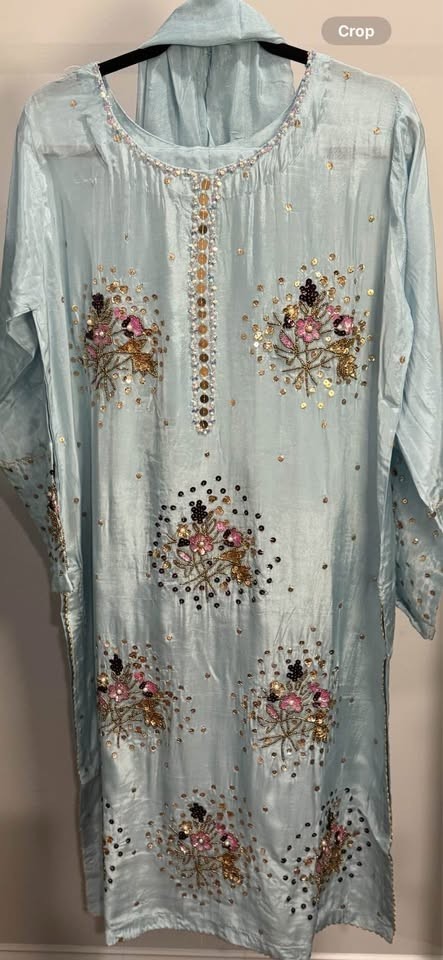 New 3pcs silk MUSE inspired Pakistani, Indian formal dress L46
