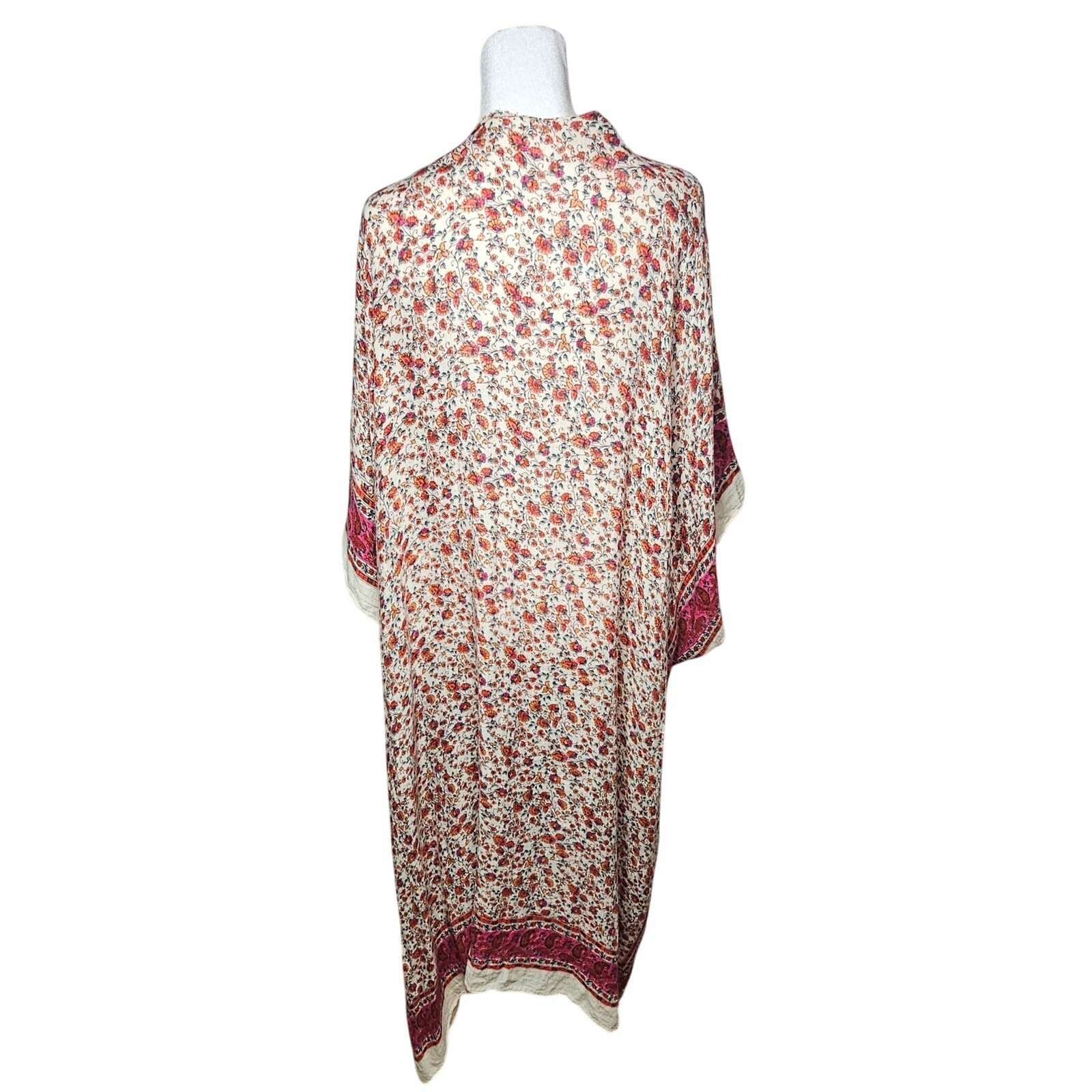 American Eagle “All the Blooms” Floral and Paisley Boho 100% Viscose Kimono OS