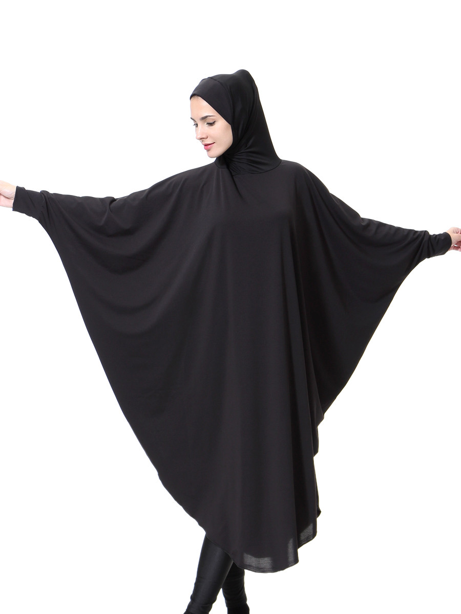 Women Islamic Overhead Blouse Dress Muslim Prayer Pullover Hijab Abaya Tops Arab