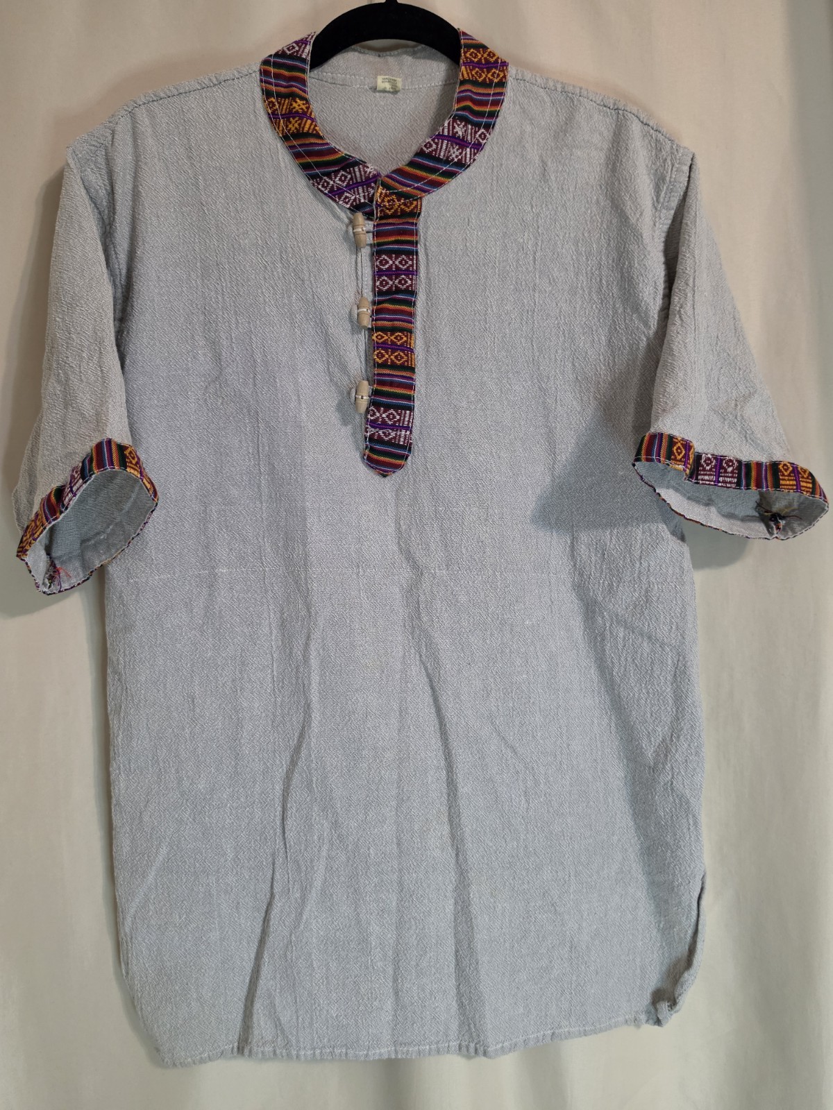 Handmade Nepalese Wool Kurta Tunic Shirt Size XL 100% Wool