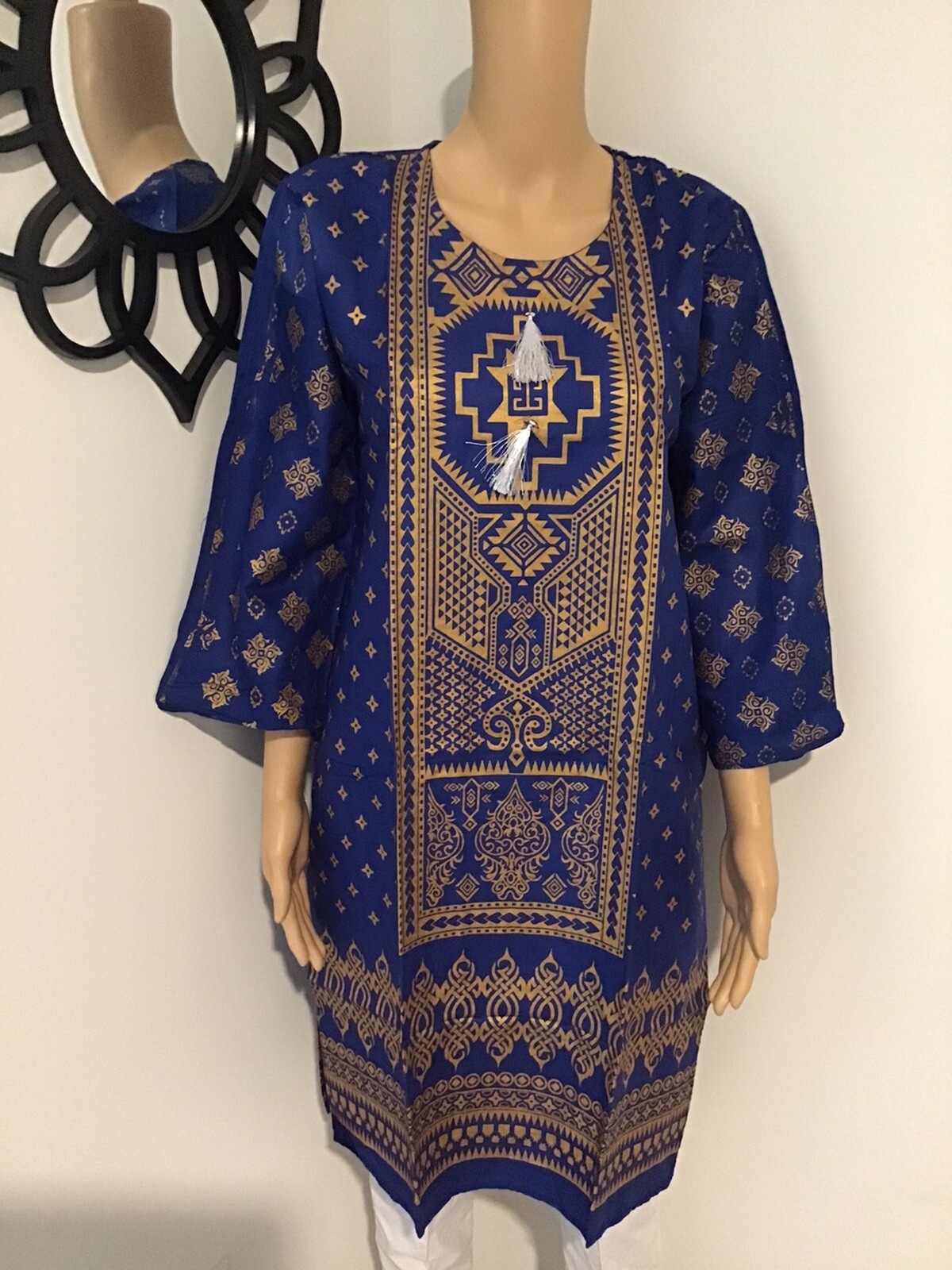 Pakistani Indian Trendy Block printed Kurti Kurta Tunic Medium
