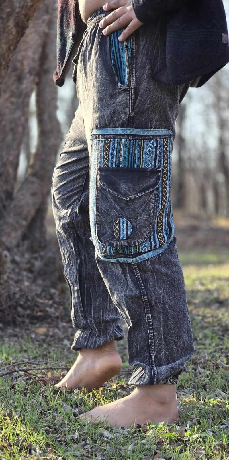 Organically Handmade Natural Stonewashed Colorful Hemp Cotton confy Pant