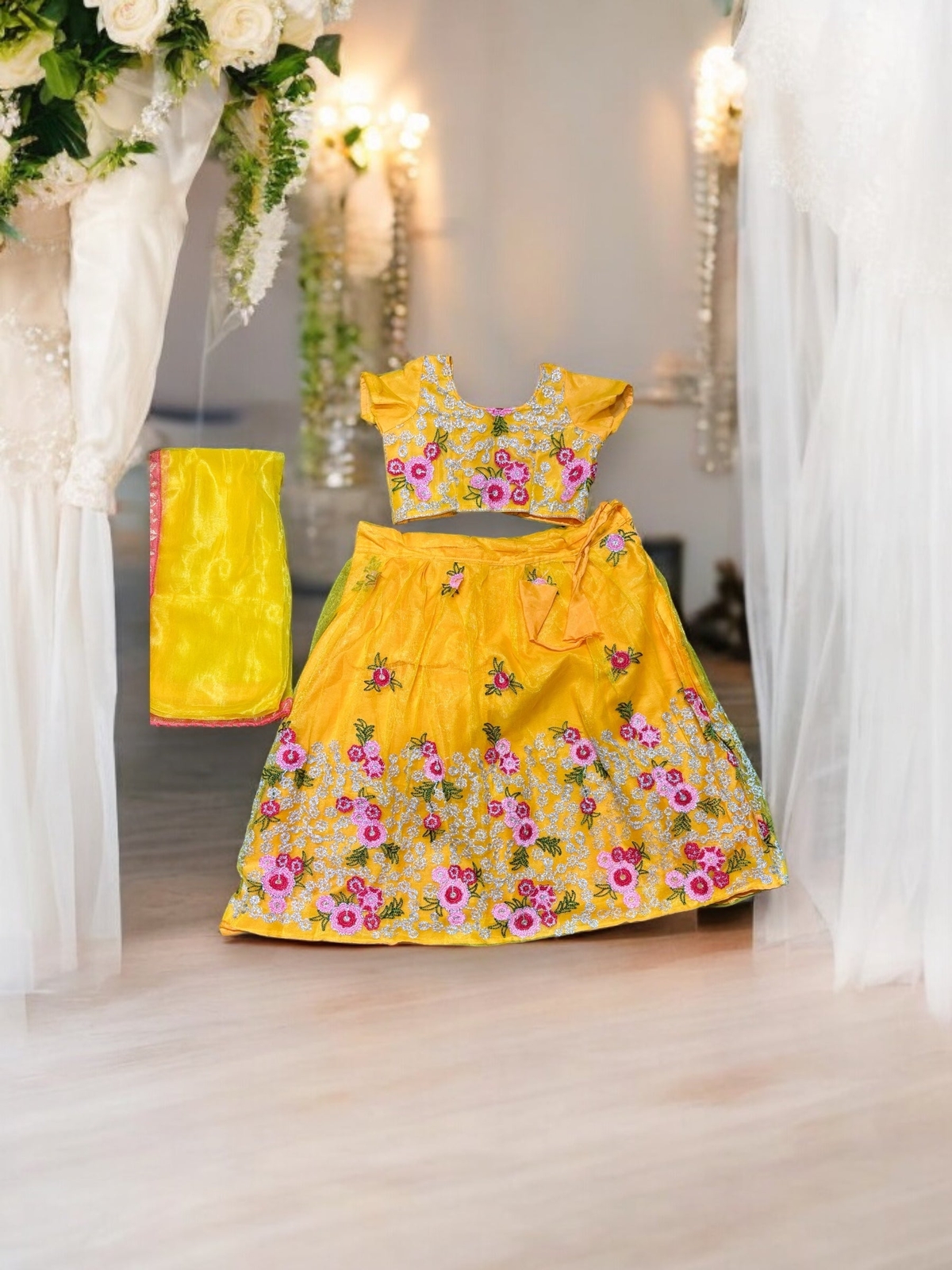 Traditional Girls Lehenga Choli Set – Ethnic Wear for Kids-029