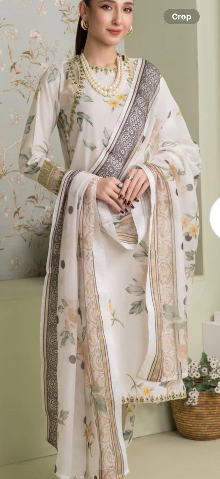 Pakistani Women Summer Salwar Kameez Dupatta 3 Pc Party Casual Wear Size Medium