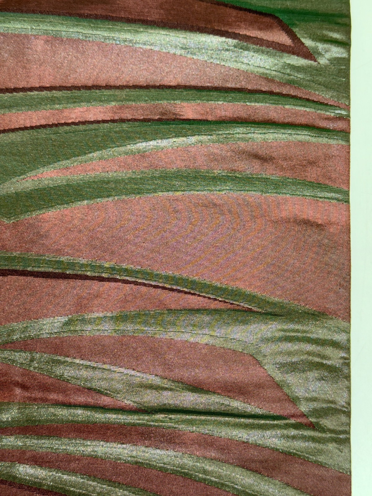 Japanese Vintage Kimono Fukuro Obi silk Brown expensive Tradition 170×12.2in