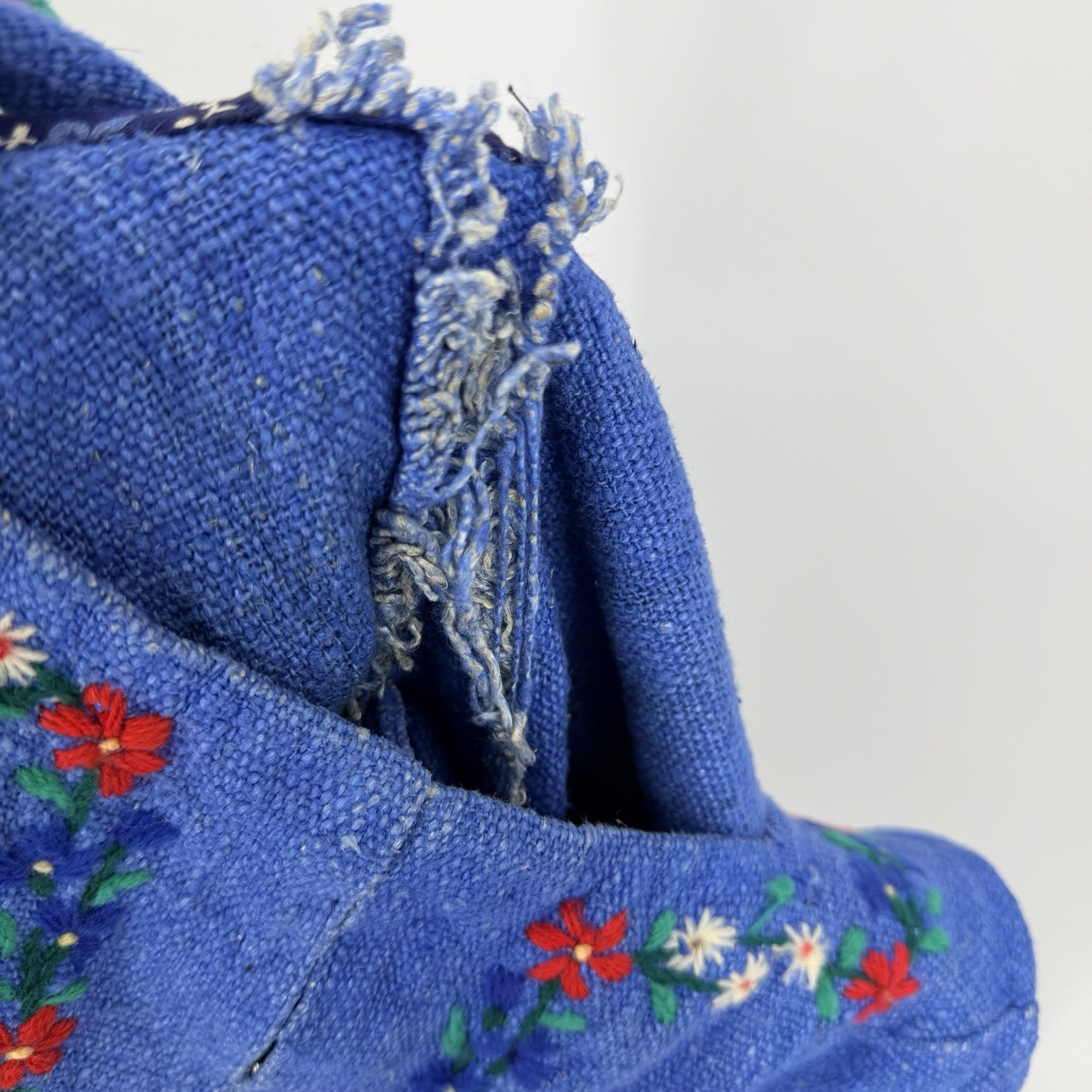 VTG 1950s Lanz German Bavarian Oktoberfest Embroidered Blue Sz 44 Dirndl Dress